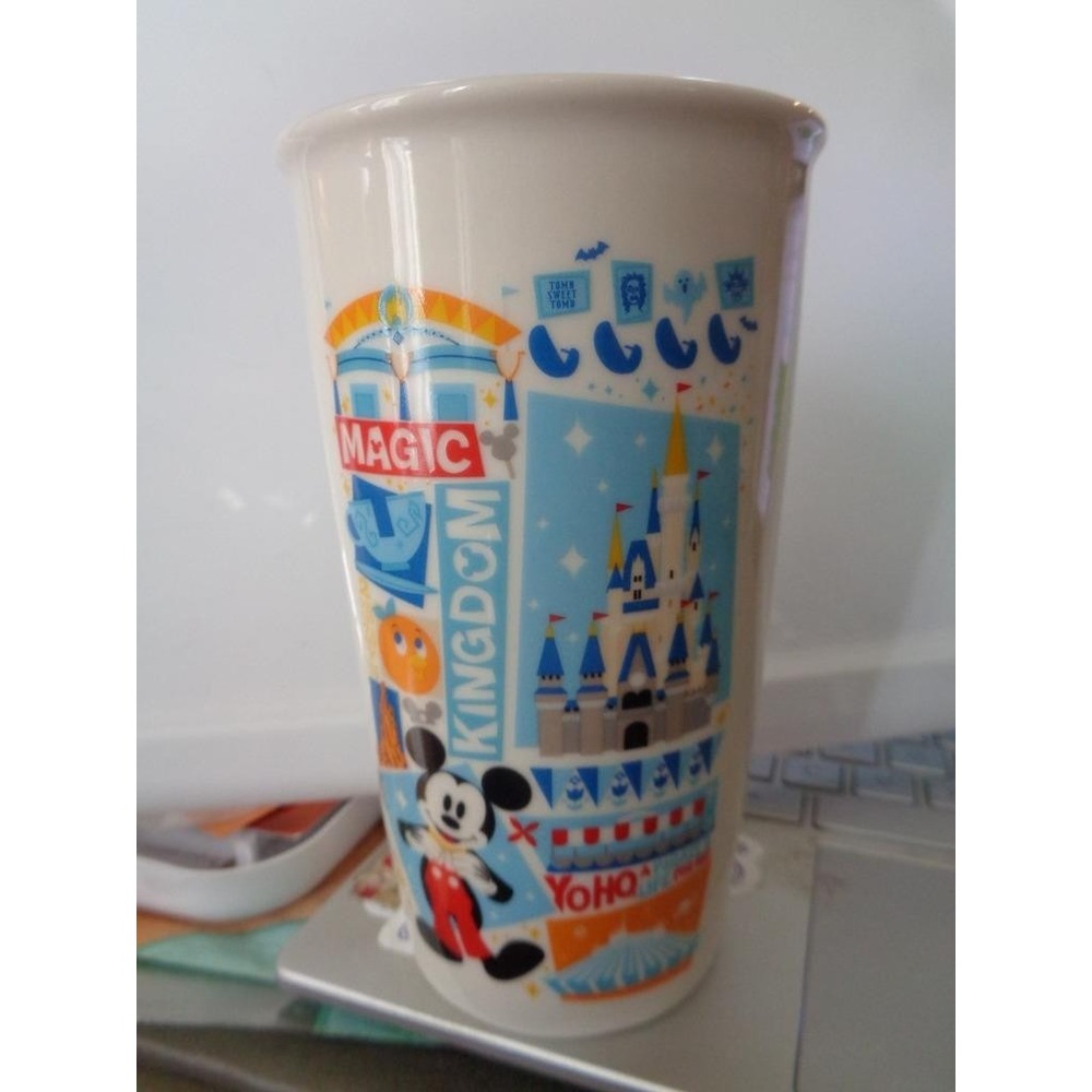 Starbucks Disney Parks Travel Mug Tumbler 2018 Magic Kingdom Ceramic 12 Oz